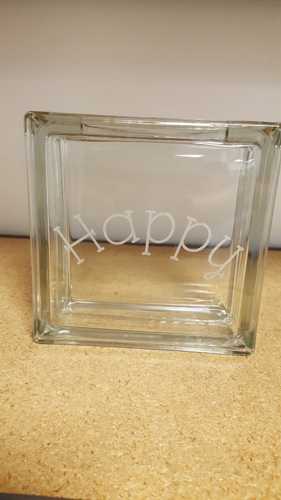 Engraved Glass Block